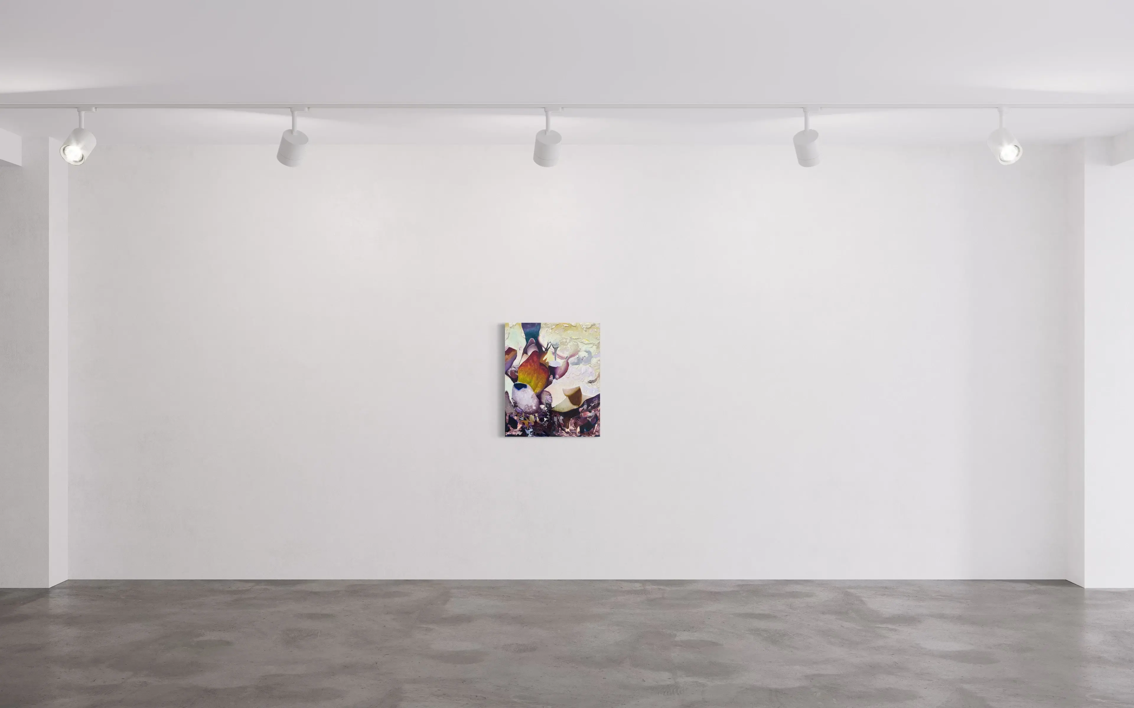 Hier sieht man das Werk "Ohne Titel" aus dem Jahr 2025 als Raumansicht des Hamburger Künstlers "Jakob Scheidt", vertreten durch die zeitgenössische Hamburger Kunstgalerie "Galerie von Wegen", mit Sitz im Levantehaus in der Mönckebergstraße 7, in 20095 Hamburg.