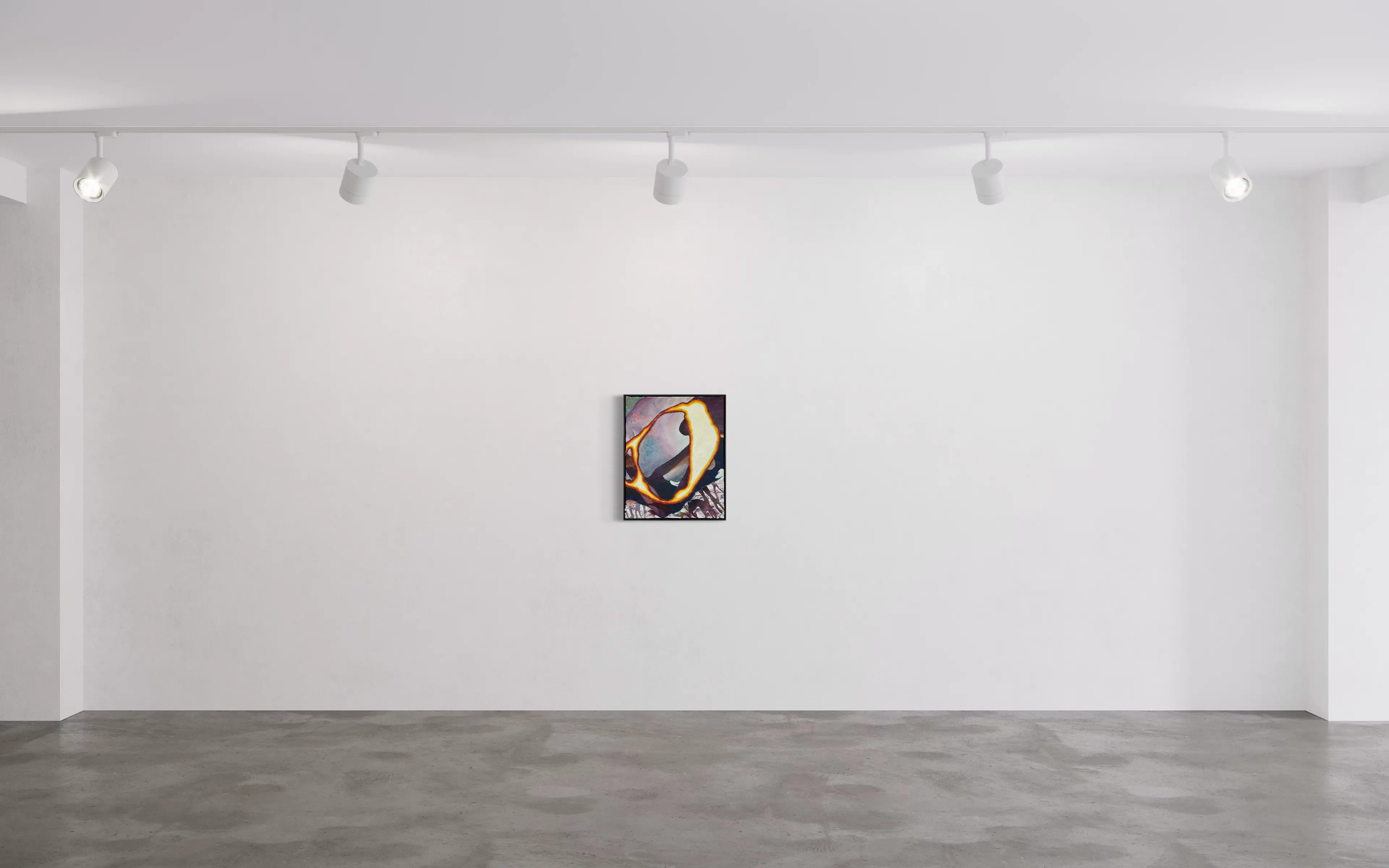 Hier sehen wir das Kunstwerk "Crush XII" in der Technik "Öl & Mischtechnik auf Leinwand" aus dem Jahr 2026 des Hamburger Künstlers "Jakob Scheidt", vertreten durch die zeitgenössische Hamburger Kunstgalerie "Galerie von Wegen" mit Sitz im Levantehaus in den Mönckebergstraße 7. 