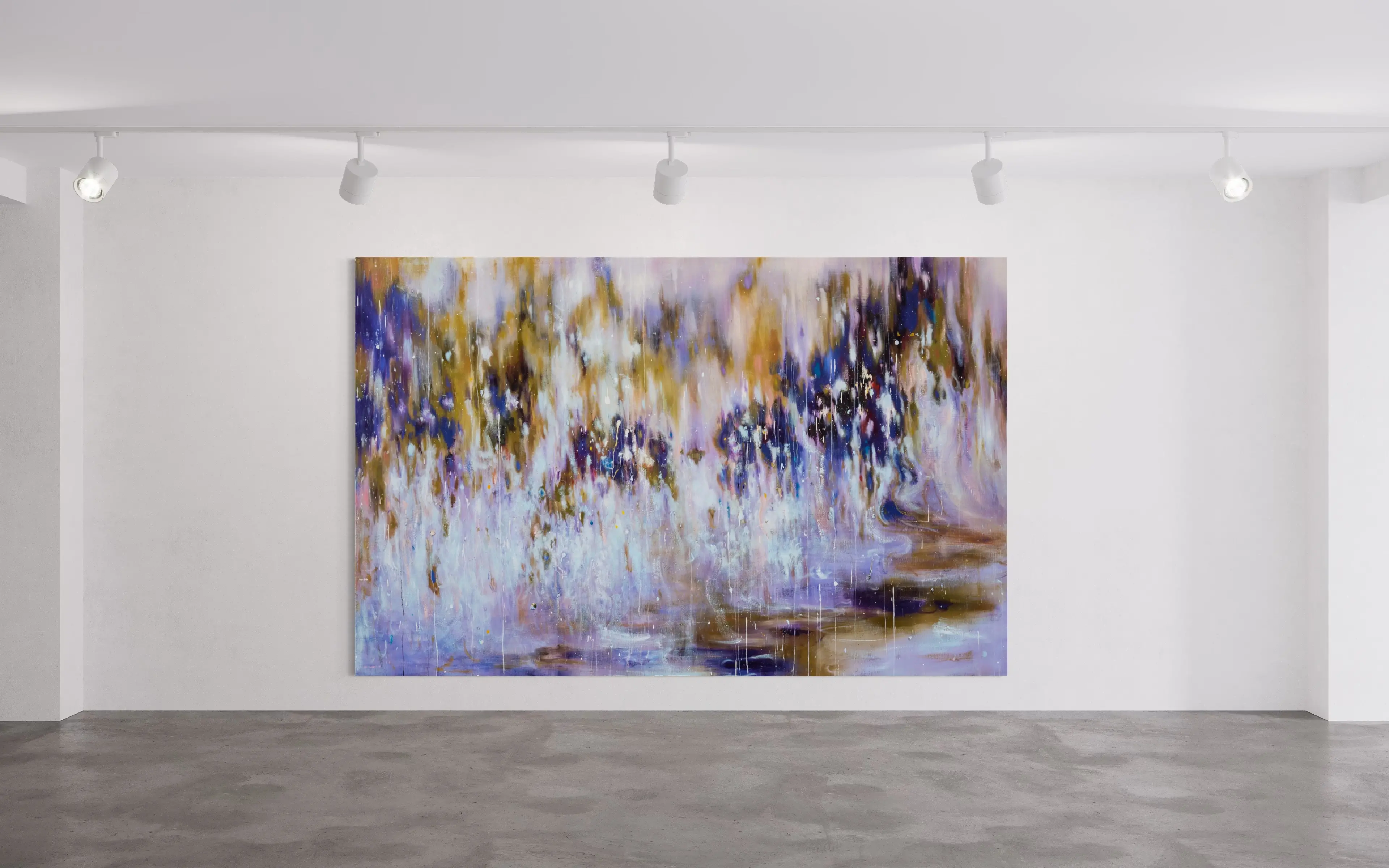 Hier sieht man das Werk "Mizutoha #2" aus dem Jahr 2025 des Berliner Künstlers und Malers "KATSUHIKO MATSUBARA", vertreten durch die zeitgenössische Hamburger Kunstgalerie "Galerie von Wegen" mit Sitz im Levantehaus, in der Mönckebergstraße 7 in 20095 Hamburg.
