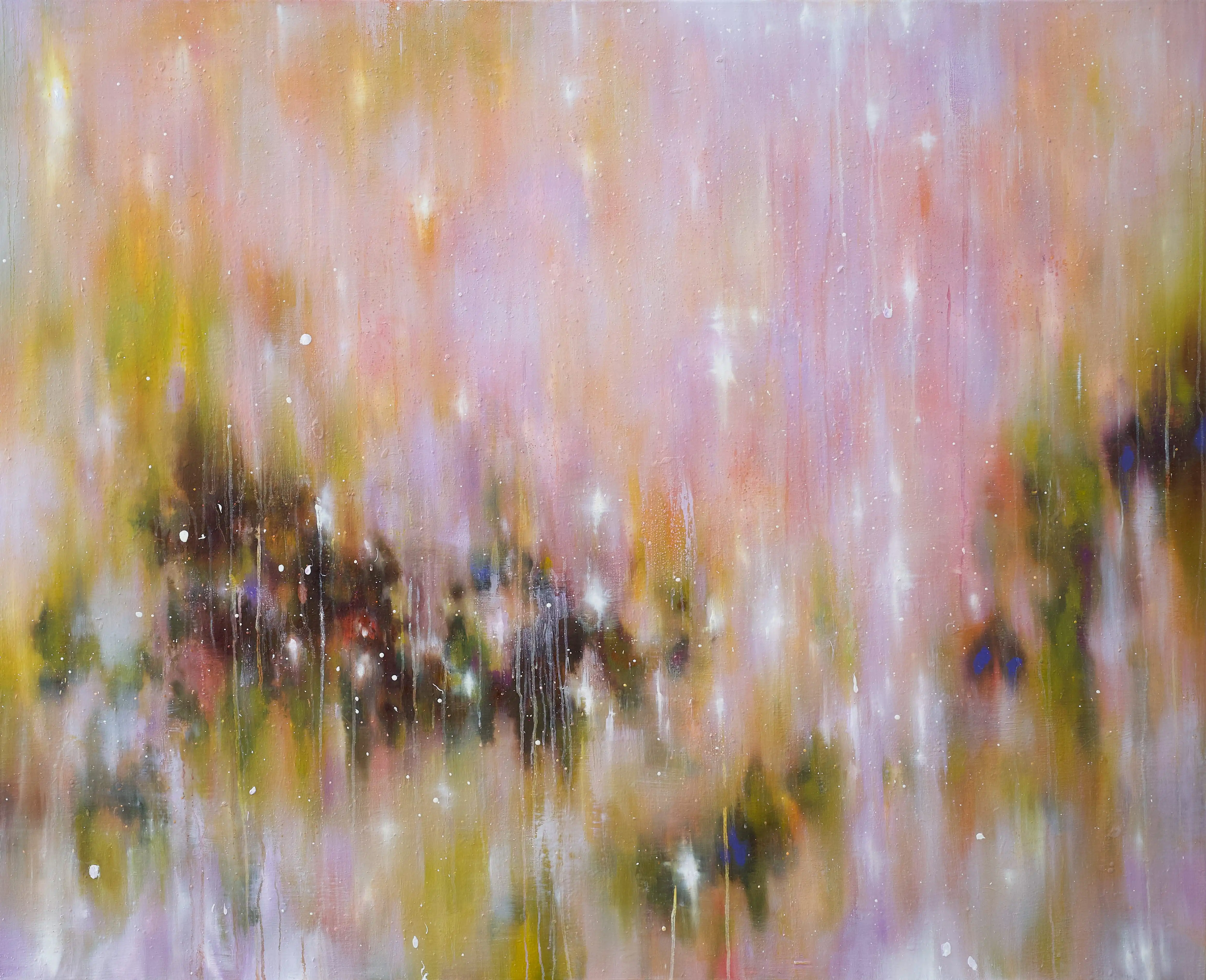 Hier sieht man das Werk "Twilight Tree (Green)" aus dem Jahr 2026 des Berliner Künstlers und Malers "KATSUHIKO MATSUBARA", vertreten durch die zeitgenössische Hamburger Kunstgalerie "Galerie von Wegen" mit Sitz im Levantehaus, in der Mönckebergstraße 7 in 20095 Hamburg.