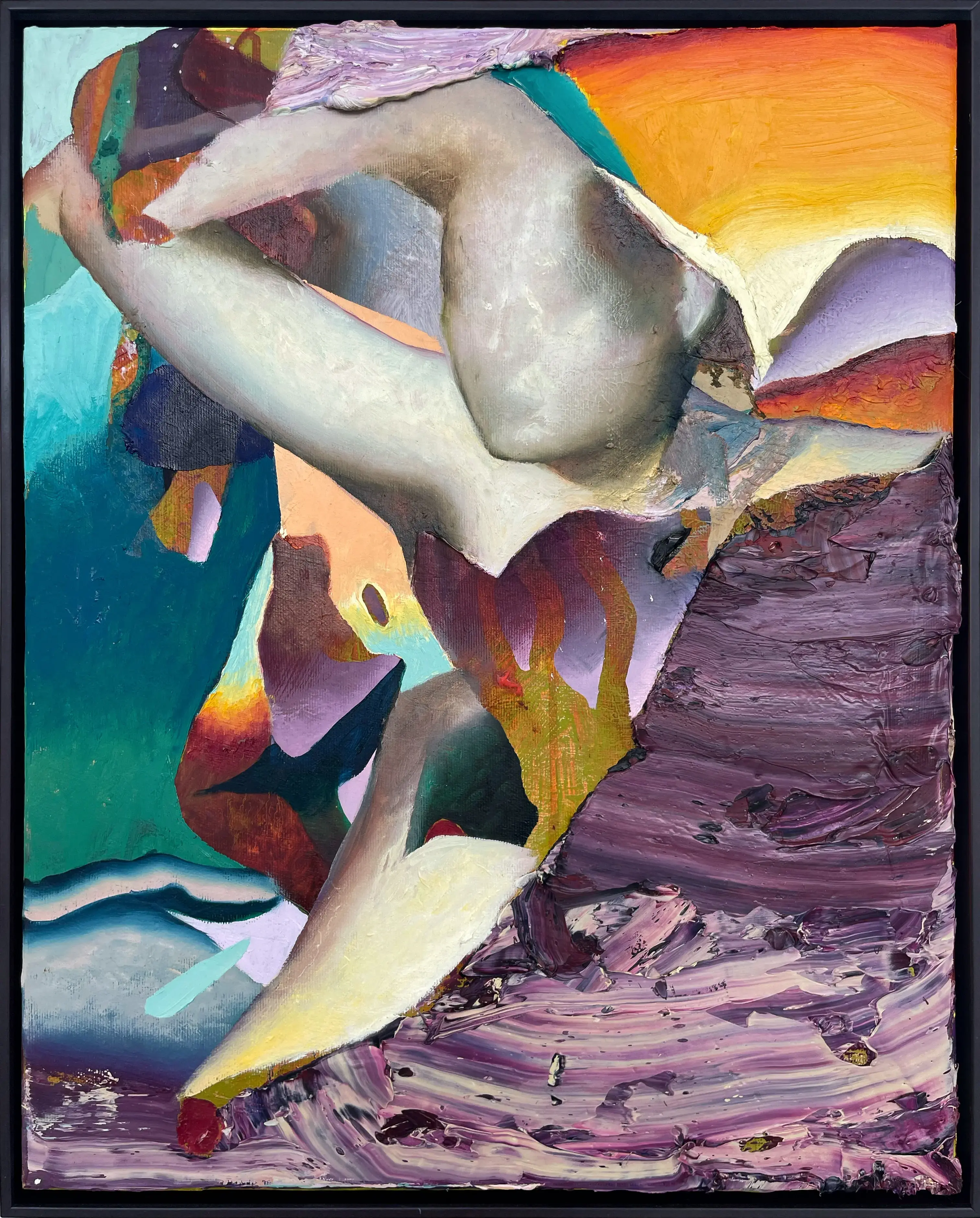 Hier sieht man das Werk "Crush I" aus dem Jahr 2025 des Hamburger Künstlers "Jakob Scheidt", vertreten durch die zeitgenössische Hamburger Kunstgalerie "Galerie von Wegen", mit Sitz im Levantehaus in der Mönckebergstraße 7, in 20095 Hamburg.