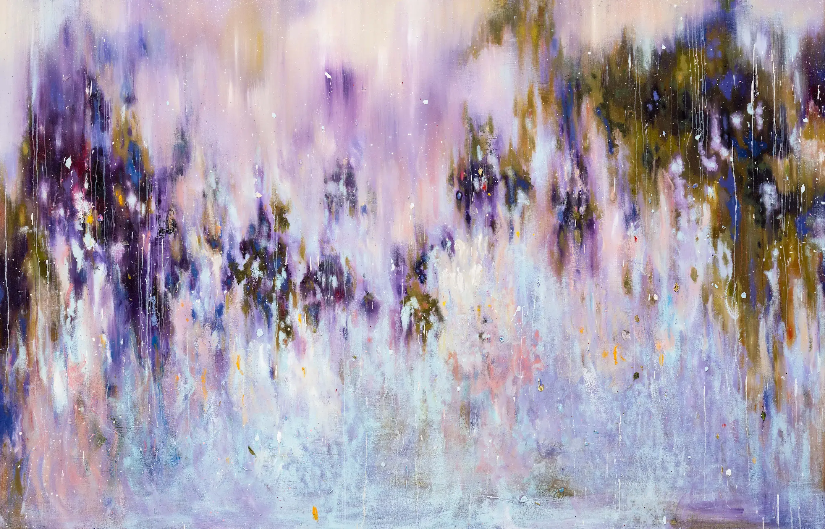 Hier sieht man das Werk "Mizutoha #1" aus dem Jahr 2025 des Berliner Künstlers und Malers "KATSUHIKO MATSUBARA", vertreten durch die zeitgenössische Hamburger Kunstgalerie "Galerie von Wegen" mit Sitz im Levantehaus, in der Mönckebergstraße 7 in 20095 Hamburg.