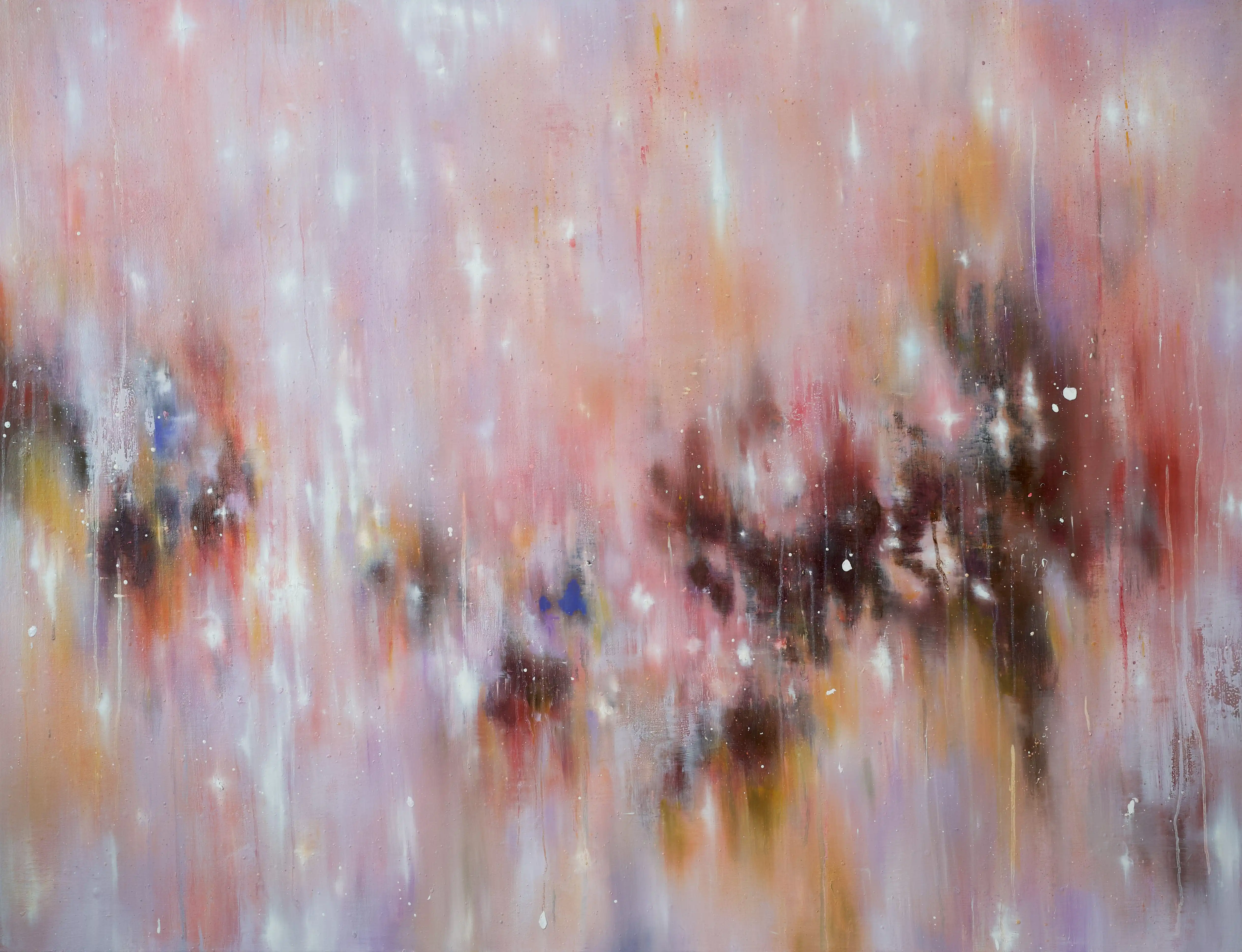 Hier sieht man das Werk "Twilight Tree (Red)" aus dem Jahr 2026 des Berliner Künstlers und Malers "KATSUHIKO MATSUBARA", vertreten durch die zeitgenössische Hamburger Kunstgalerie "Galerie von Wegen" mit Sitz im Levantehaus, in der Mönckebergstraße 7 in 20095 Hamburg.