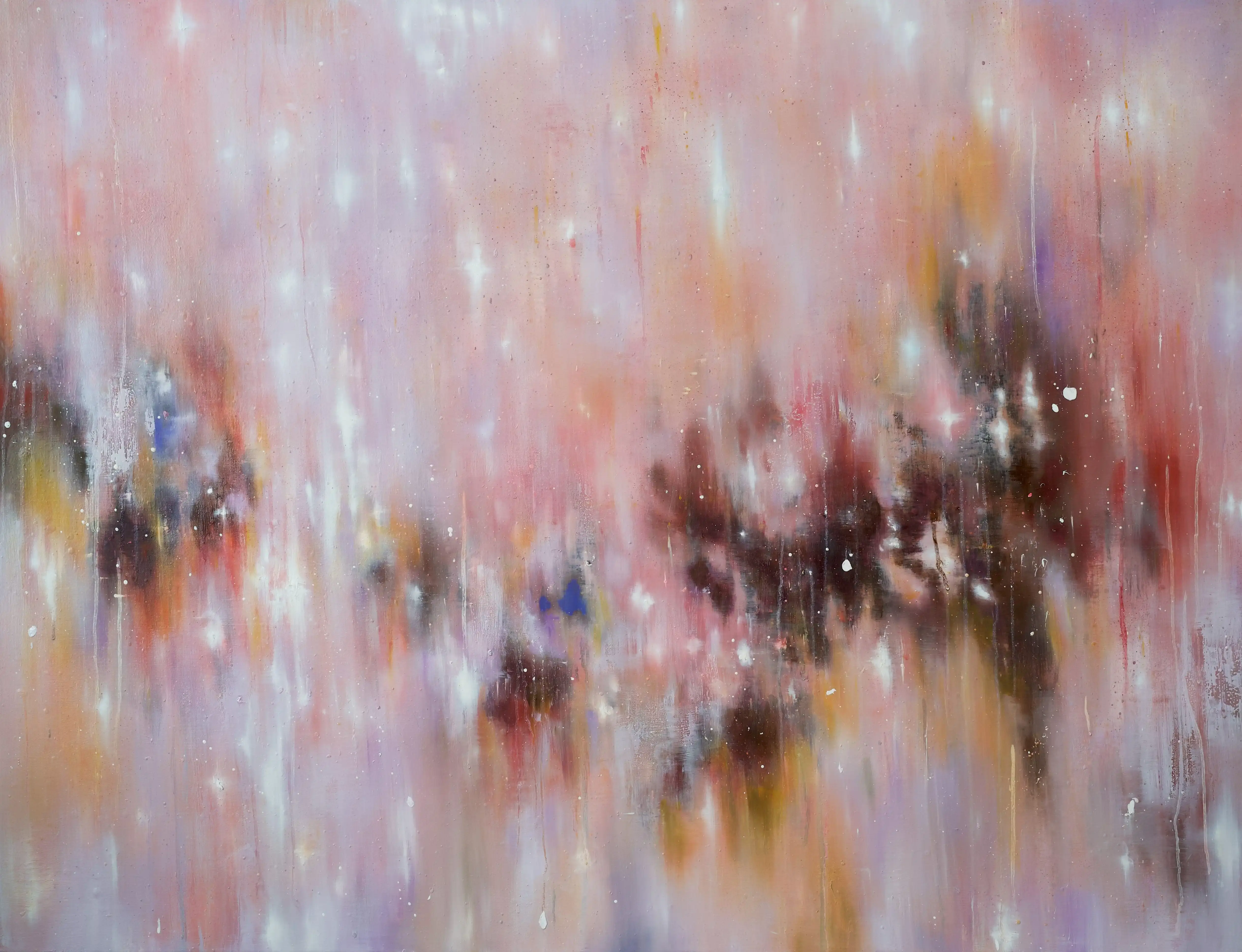 Hier sieht man das Werk "Twilight Tree (Red)" aus dem Jahr 2026 des Berliner Künstlers und Malers "KATSUHIKO MATSUBARA", vertreten durch die zeitgenössische Hamburger Kunstgalerie "Galerie von Wegen" mit Sitz im Levantehaus, in der Mönckebergstraße 7 in 20095 Hamburg.