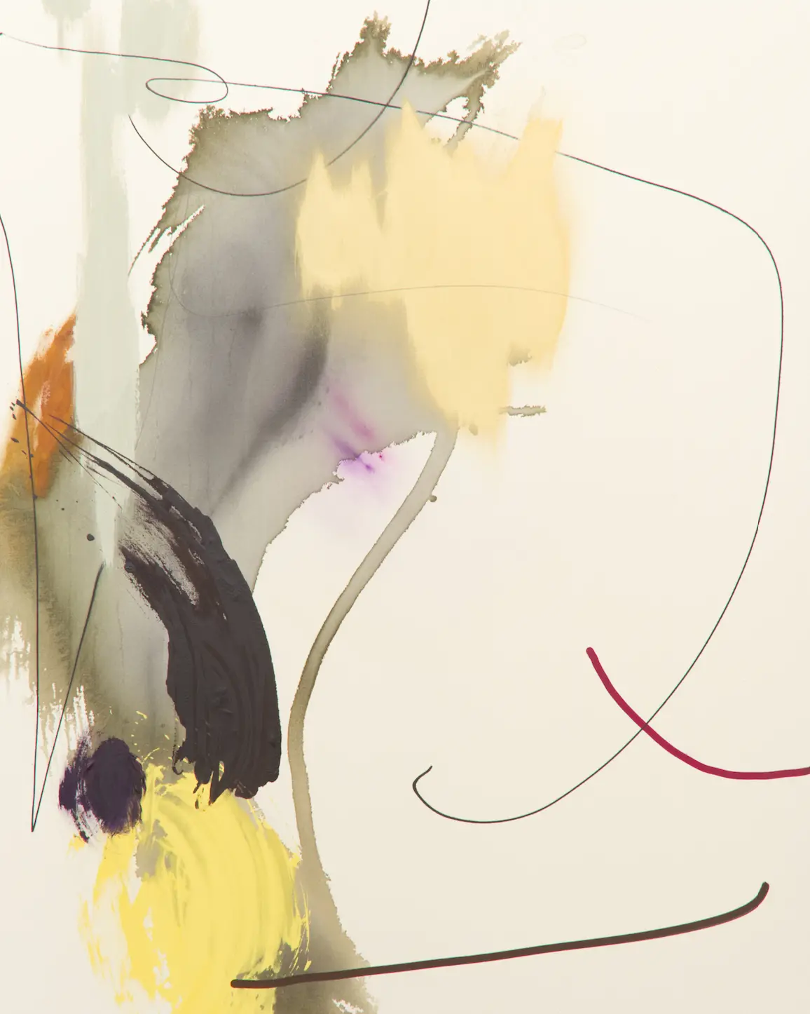 Hier sehen wir das Kunstwerk "Days Like Sandcastles" in der Technik "Acryl auf Leinwand" aus dem Jahr 2025 der Berliner Künstlerin "Helen Hu", vertreten durch die zeitgenössische Hamburger Kunstgalerie "Galerie von Wegen" mit Sitz im Levantehaus in den Mönckebergstraße 7. 