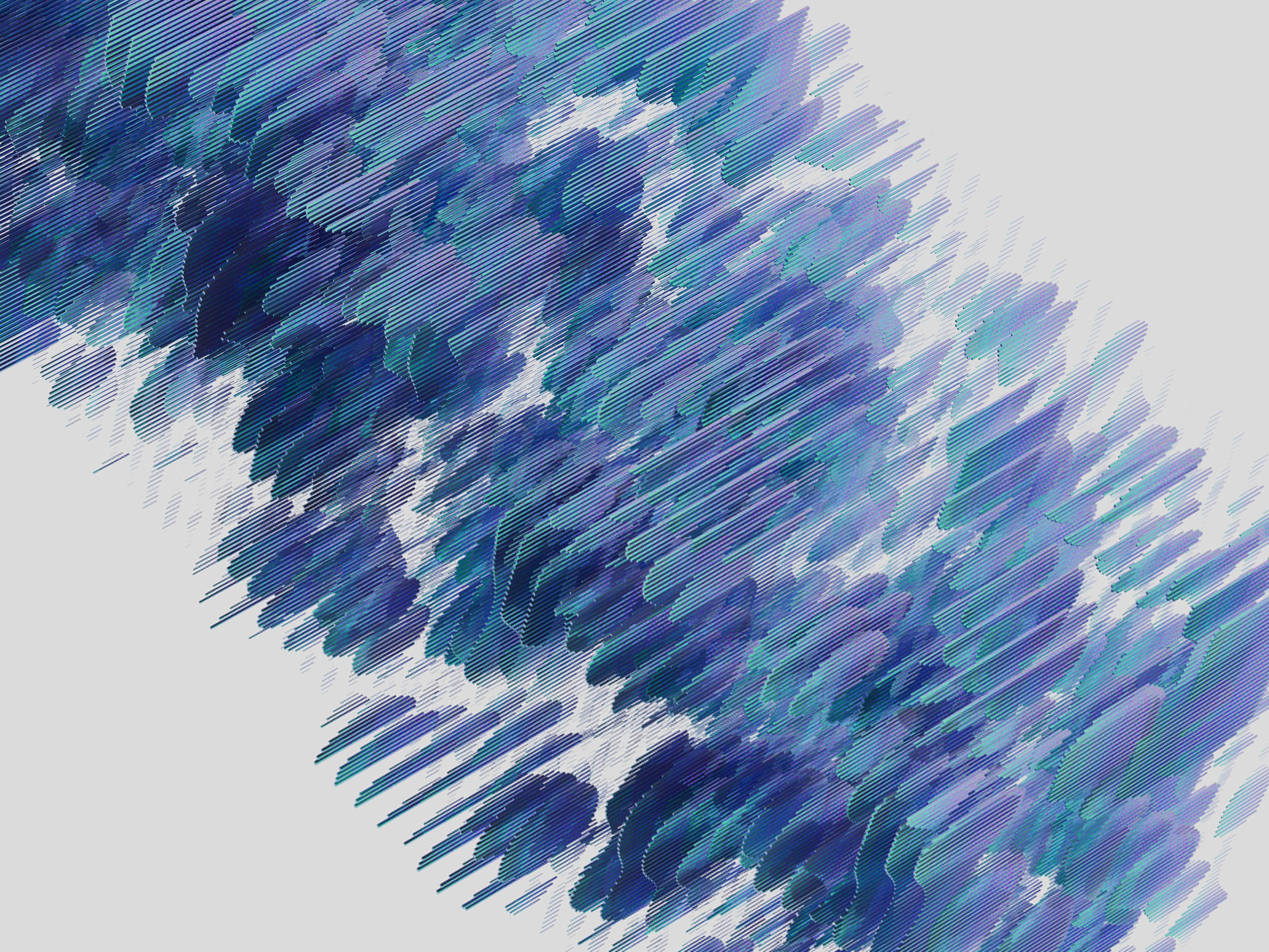 Blue to purple gradient splotch art