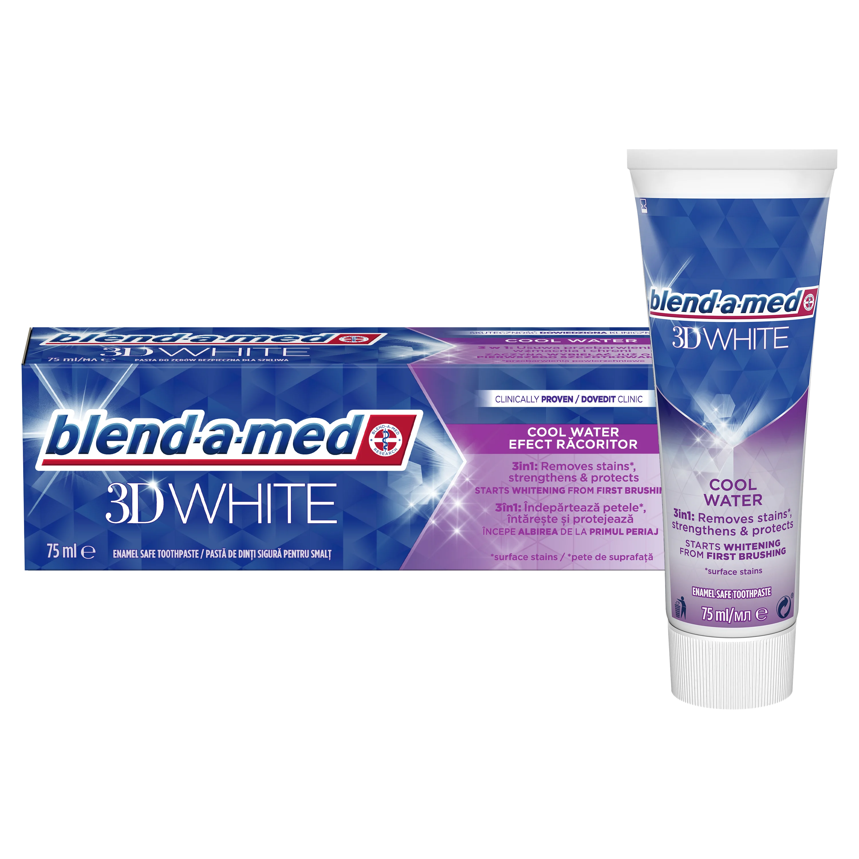 Blend-a-med 3D White Cool Water Zubní Pasta 