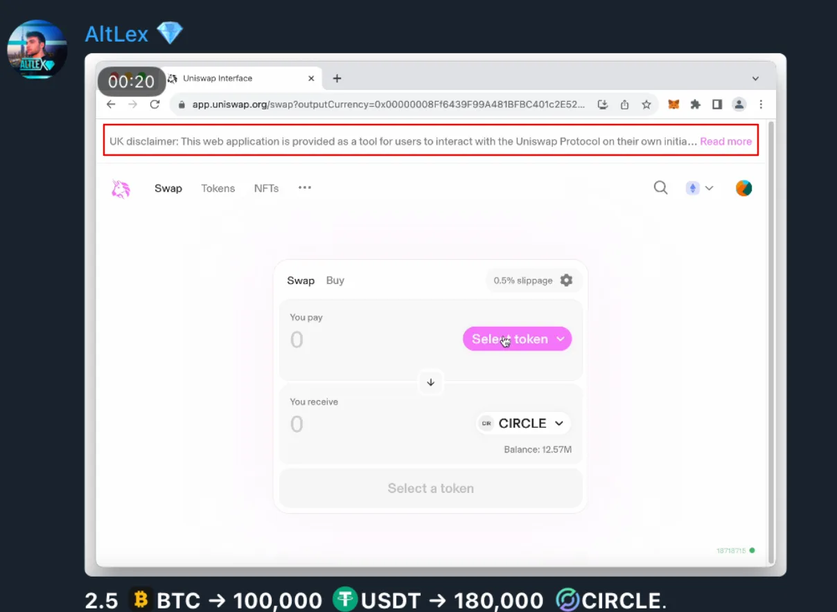 Navigating the Uniswap Interface for Token Swaps: A UK Hint