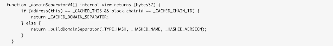 CACHED DOMAIN SEPARATOR