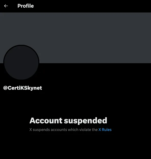 Social Media Account Suspension Notice