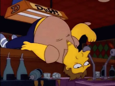 Barney guzzling