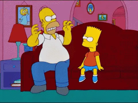 Homer strangles Bart