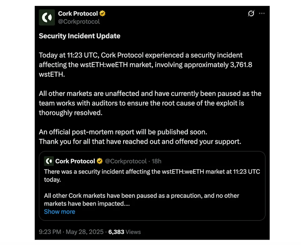 Cork Protocol Incident Analysis - CertiK