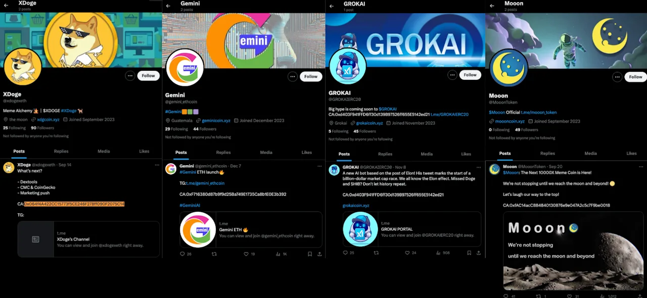 Social Media Profiles of Emerging Cryptocurrency Projects