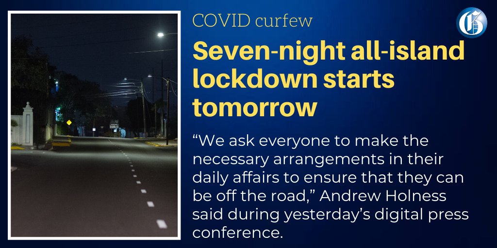 All island curfew each day from April 1 - April 7