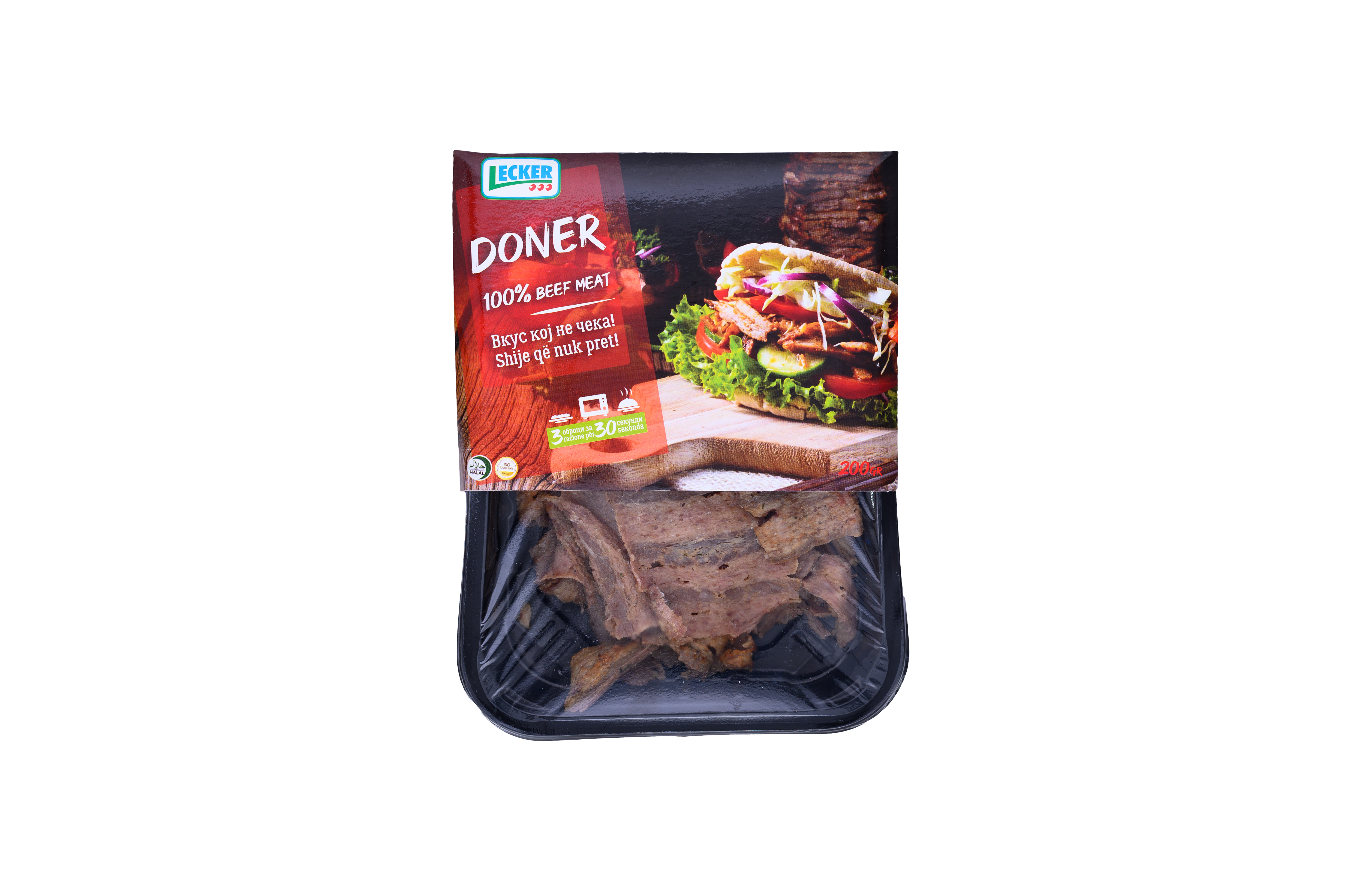 Doner - mish gjedhi i pjekur i paketuar në atmosferë të modifikuar