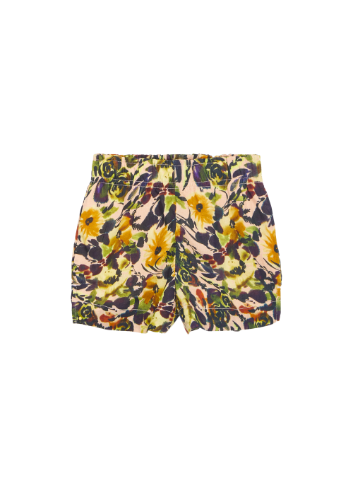 Bowie Shorts (Kids) in yellow floral pattern