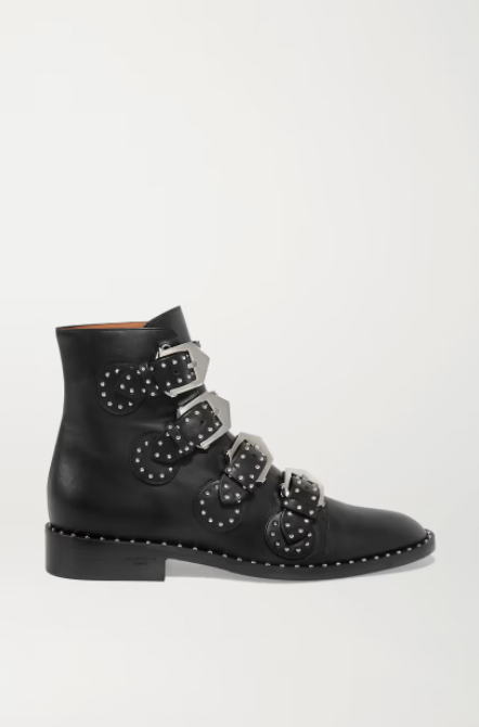 GIVENCHY Elegant studded leather ankle boots