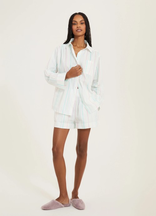 Long Sleeve Woven Pajama Set