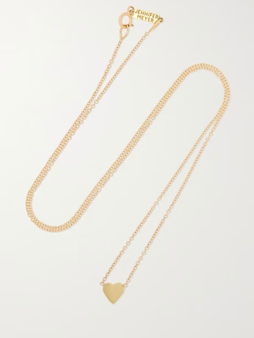JENNIFER MEYER Mini Heart 18-karat gold necklace