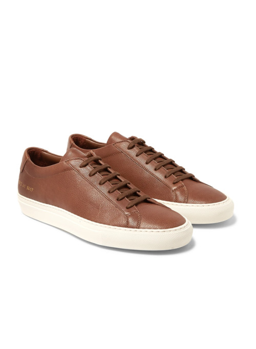 common projects brown Original Achilles Leather Sneakers