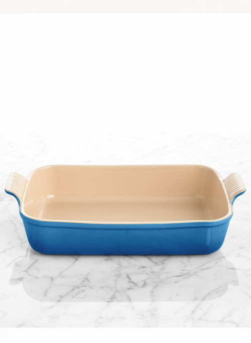 LE CREUSET Heritage Stoneware Rectangular Baking Dish in blue