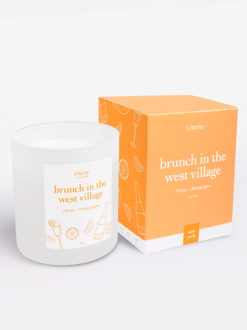 Literie brunch in the west village citrus + champagne candle