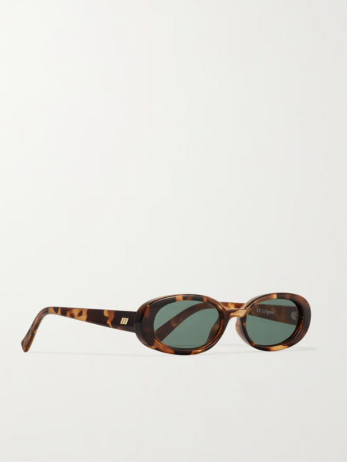 LE SPECS
Outta Love oval-frame tortoiseshell acetate sunglasses