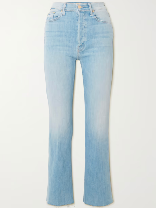MOTHER The Tripper Ankle Fray high-rise straight-leg jeans