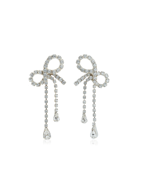 Jennifer Behr Mirabelle Crystal-Embellished Bow Earrings