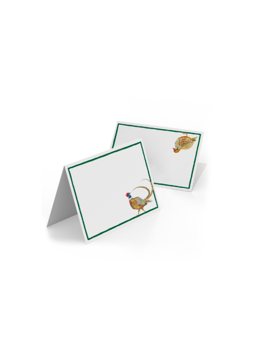 Clementina Sketchbook Set-of-Eight Countryside Birds Hand-Painted Place Cards