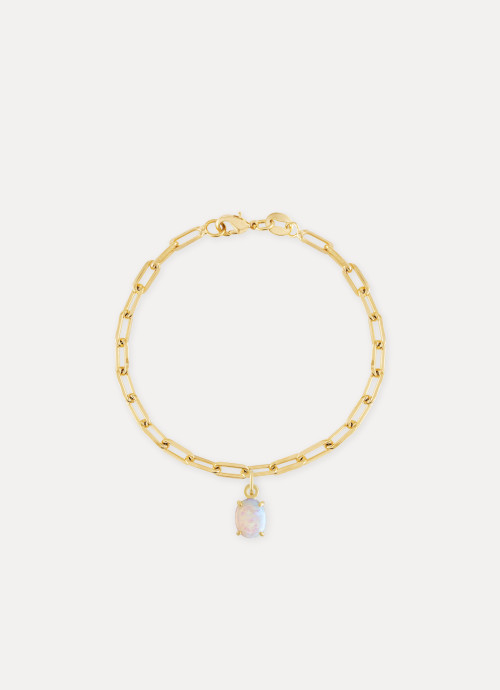 ALEXA LEIGH Gold Opal Link Bracelet