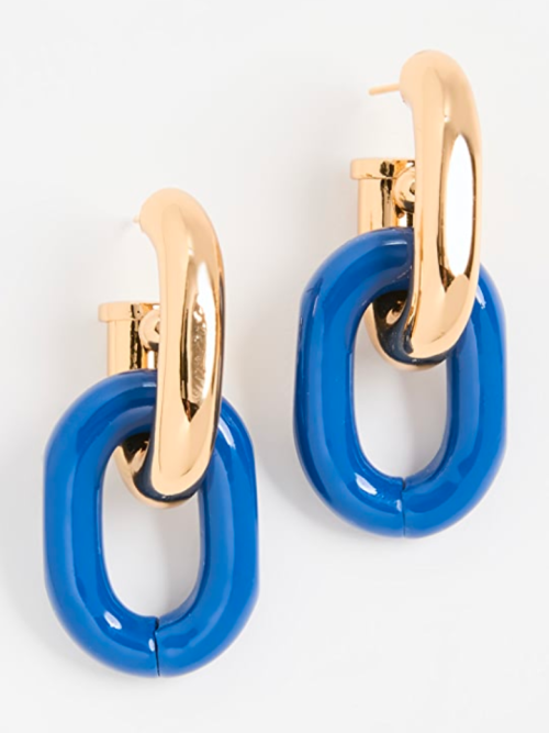 Paco Rabanne
XL Link Hoops in blue