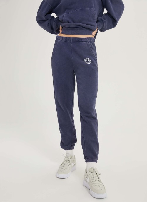 Model in Something Navy Something To Smile In Classic Jogger Washed Navy