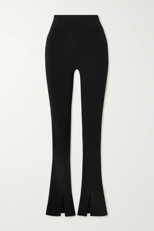 Norma Kamali Spat stretch-jersey flared leggings in black