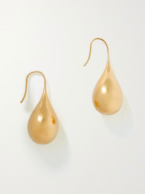 BY PARIAH Drop large recycled gold vermeil earrings