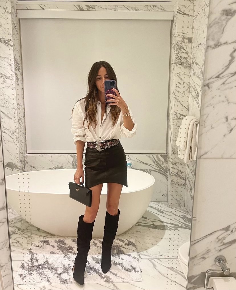 kaolin stretch patent leather boot