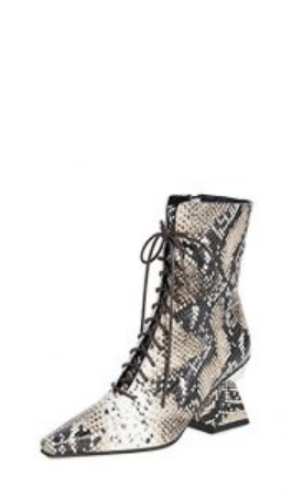 YUUL YIE Gloria Glam Heel Boots, python print boots
