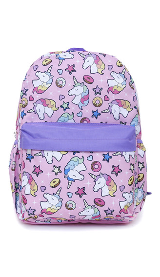 Purple Unicorn Girls Large School Backpack