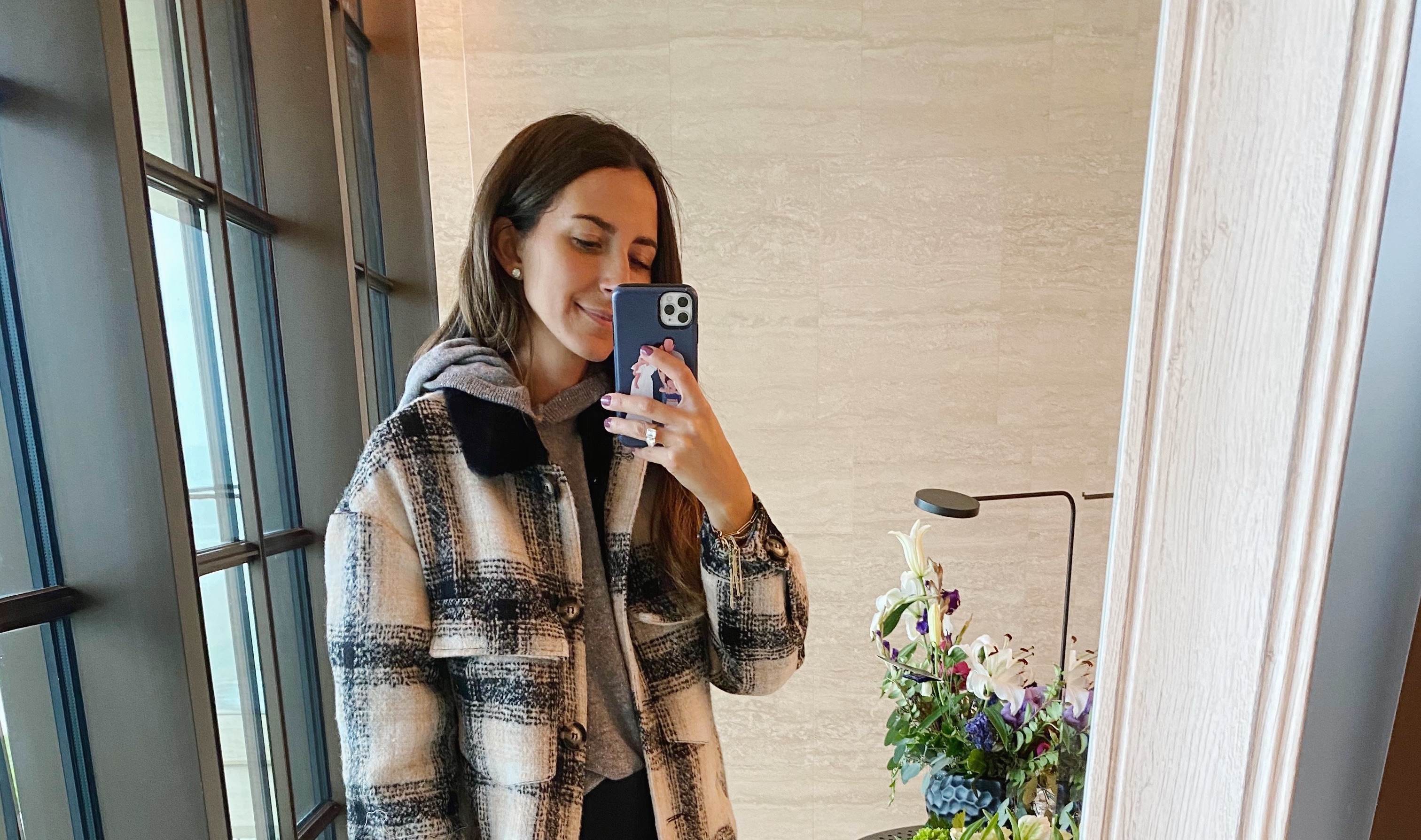 something navy leopard coat