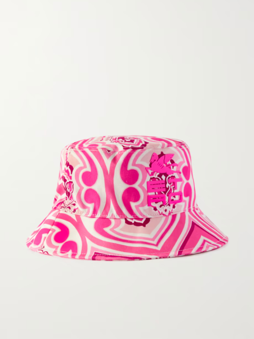 ETRO Appliquéd printed cotton-canvas bucket hat