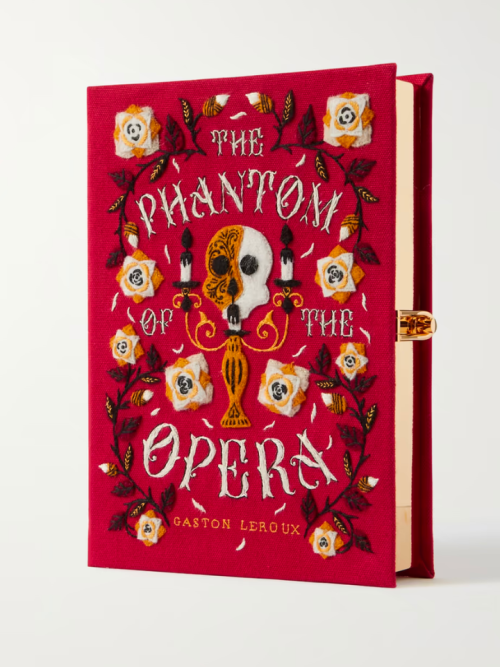 OLYMPIA LE-TAN The Phantom Of The Opera embroidered appliquéd canvas clutch