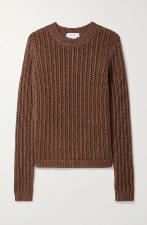 GABRIELA HEARST
Brown Phillipe Ribbed Cashmere Sweater