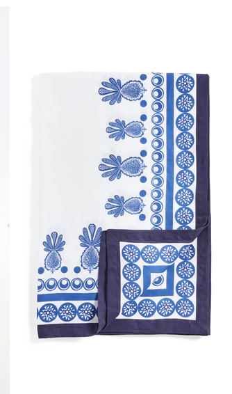 La Double J Blue and white Large Tablecloth