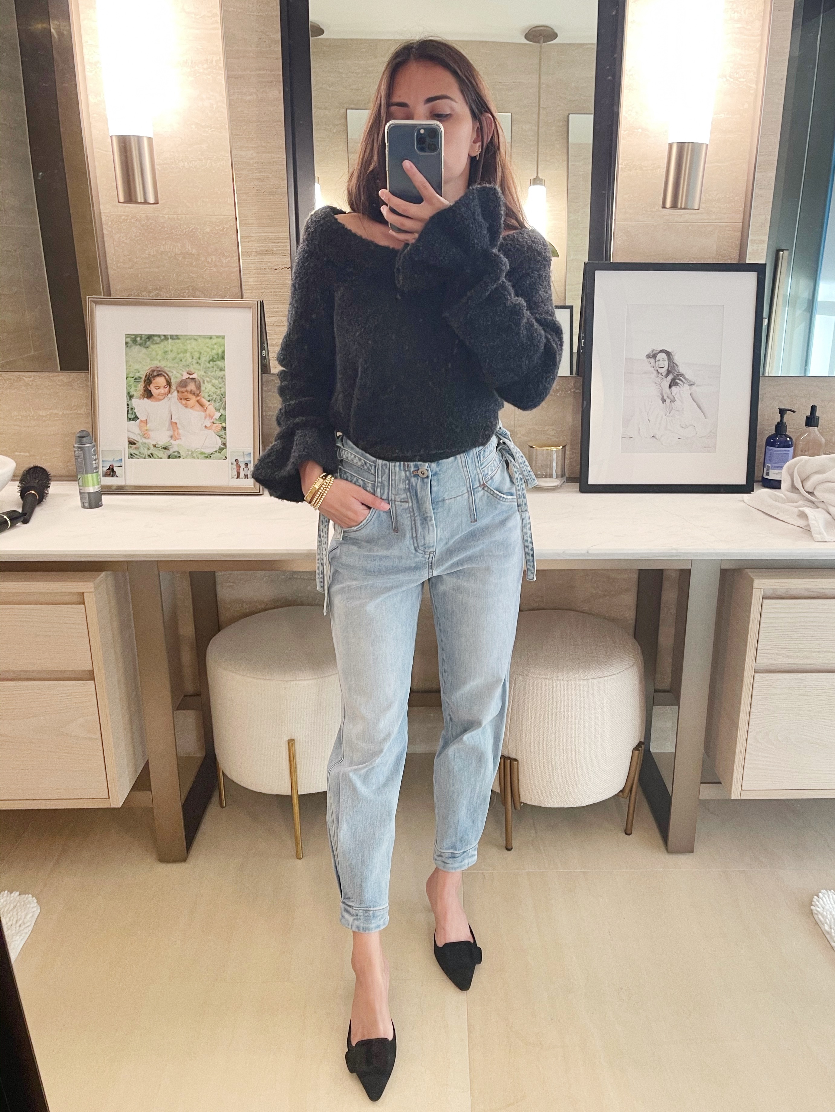 something navy sweater