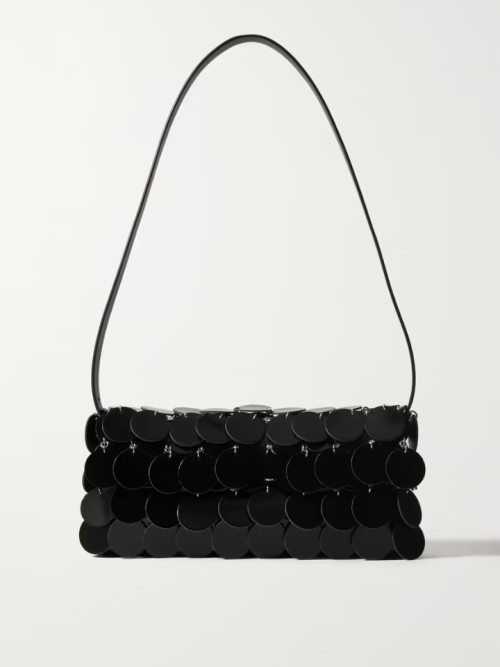 PACO RABANNE Sphere embellished leather shoulder bag