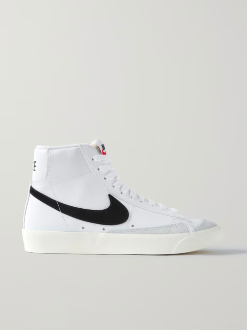 NIKE Blazer Mid '77 suede-trimmed leather sneakers