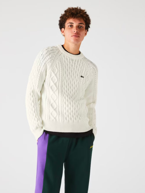 Lacoste Men’s Cable Knit Sweater