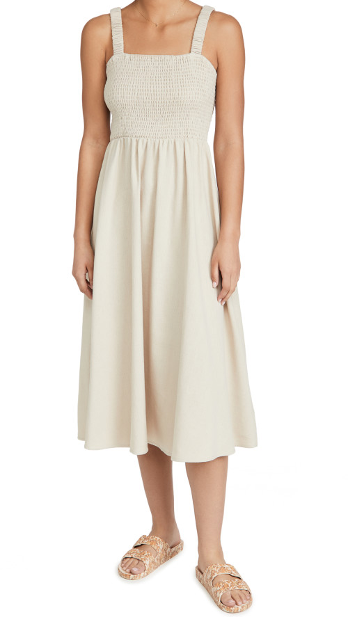 Moon River Nude Strappy Dress  