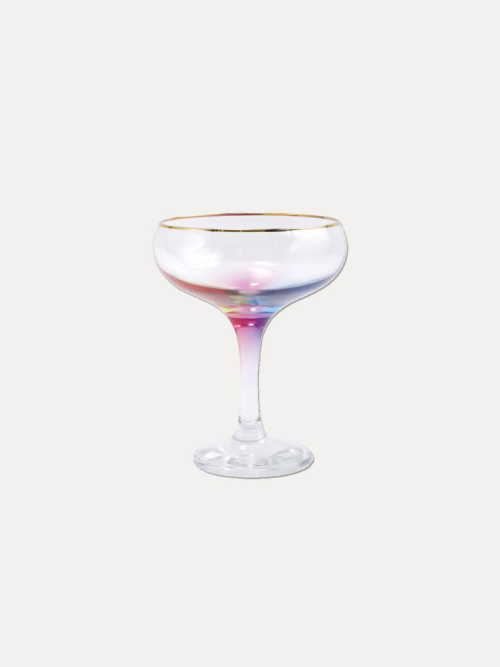 VIETRI Rainbow Coupe Champagne Glass